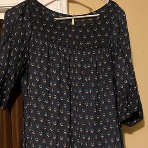 Baby blue floral blouse